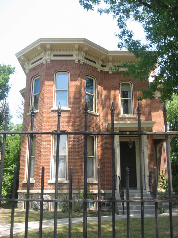 Front of the Chauncey N. Lawton House, located at 405 W. Wayne Street in South Bend, Indiana, United States.  Built in 1872, it is listed on the National Register of Historic Places.