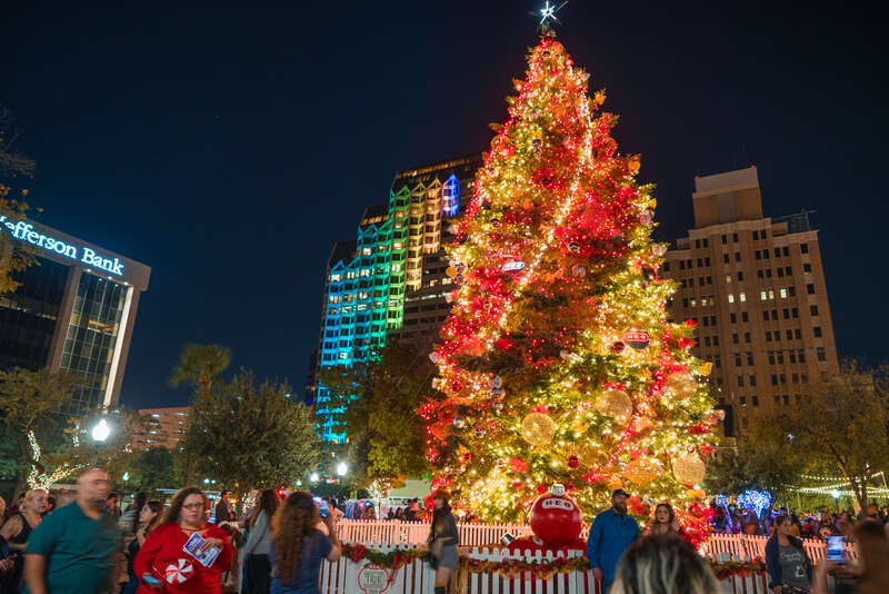 Christmas Tree in Travis Park