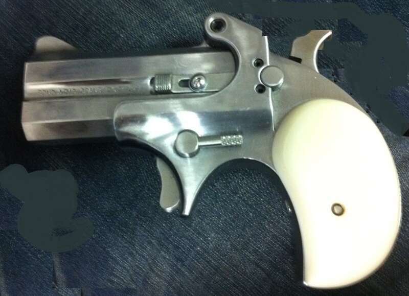 Bond Arms Cowboy Derringer with ivory grips