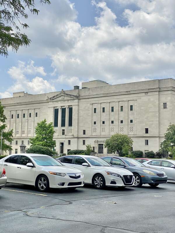 Built in 1925-1928, this Classical Revival-style building was designed by Herman and Brown to serve as the main Masonic Temple for the city of Dayton, Ohio.  The imposing building features a limestone exterior with porticoes featuring fluted ionic