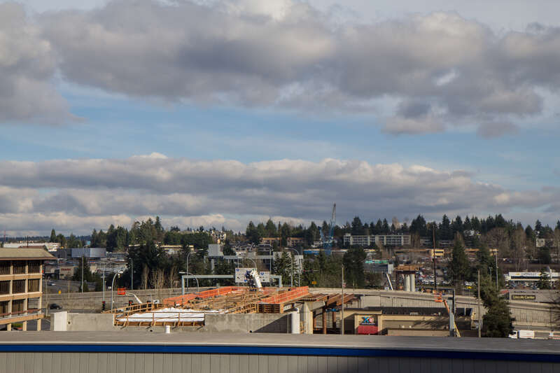 Looking east at NE 6th St