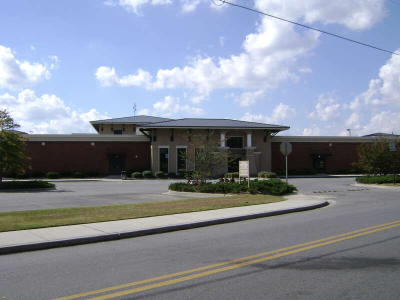 Front face of Georgia Department of Labor on S. Lee St., Valdosta, Lowndes County, Georgia