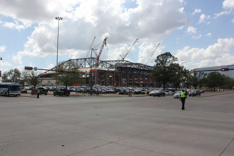 The new ballpark under construction.