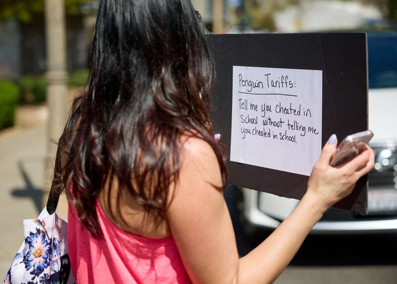 Hands Off! National Day of Action in downtown Chico, California, on April 5, 2025