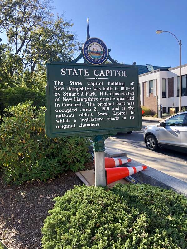 Historical Marker, New Hampshire State House Grounds, Concord, NH