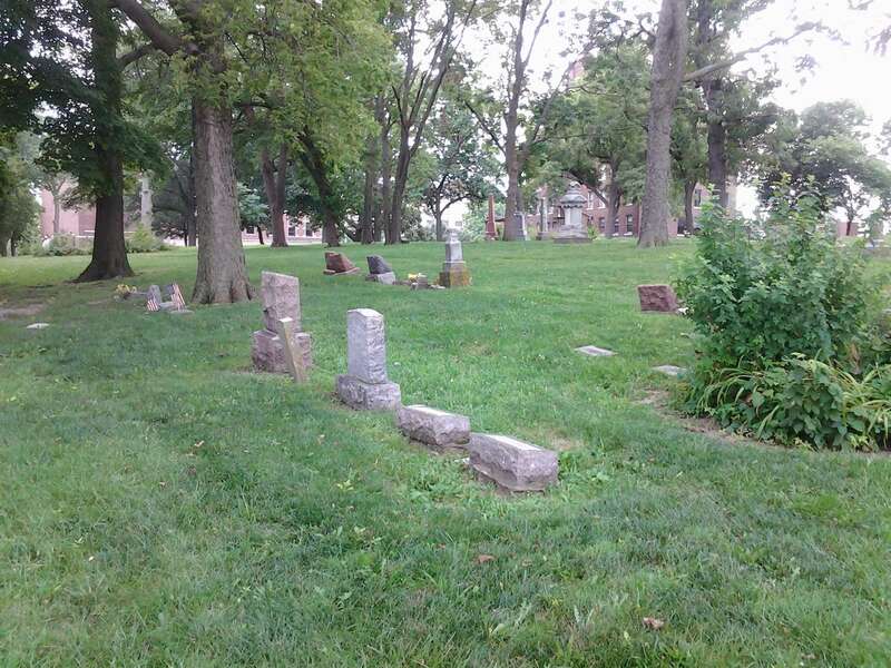 Gravestones in the Huron Indian Cemetery in Kansas City, Kansas in July, 2015.