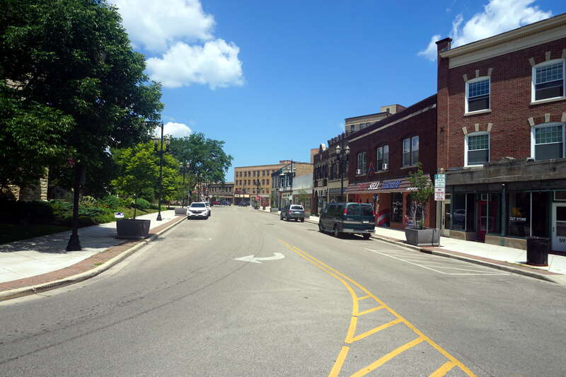 Seventh Avenue in Kenosha, Wisconsin (United States).