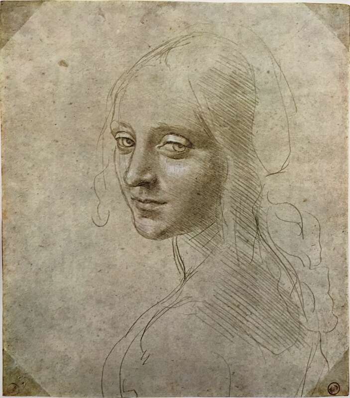 Leonardo da Vinci's study for &quot;Madonna of the Rocks&quot;. Turin.