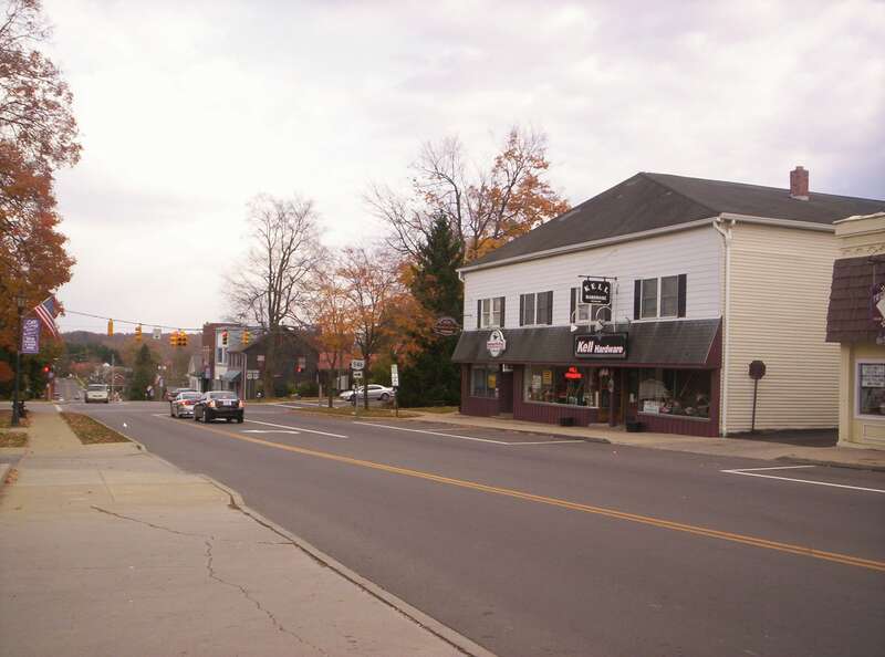 A view of downtown Lexington, Ohio on West Main Street.