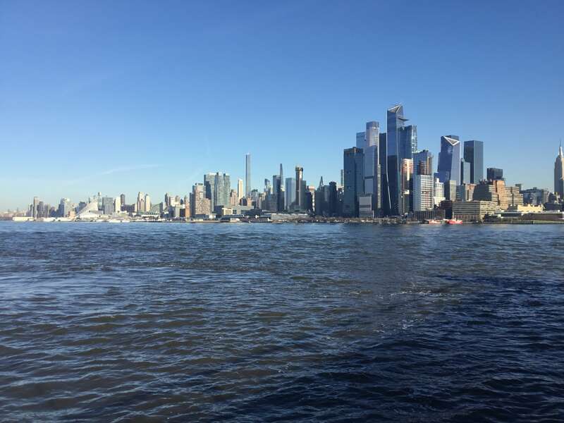 The Manhattan skyline seen from Hoboken