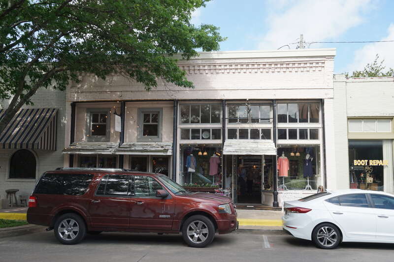 114-116 S. Tennessee, currently Primp Salon Boutique, in McKinney, Texas (United States).