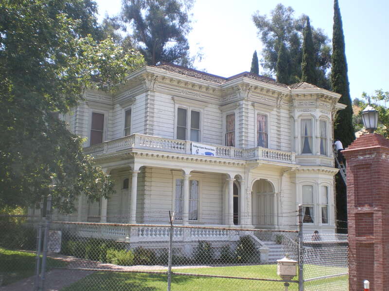 The Mount Pleasant House  — at Heritage Square Museum, north-central Los Angeles, California.
The 1876 Victorian Italianate style house is a Los Angeles Historic-Cultural Monument, and on the National Register of Historic Places.
Now located at the
