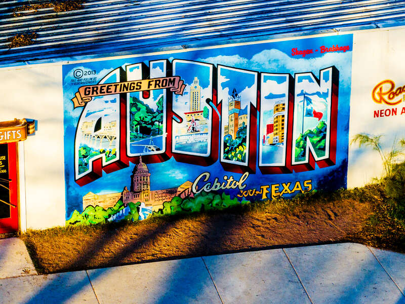 Famous mural to take photos at on Bouldin Creek