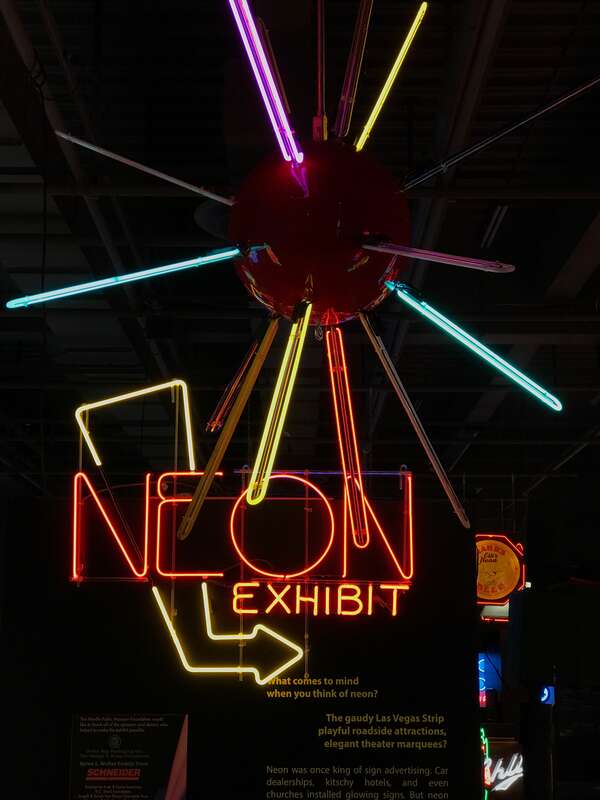 A neon exhibit at the Neville Public Museum in Green Bay, WI.