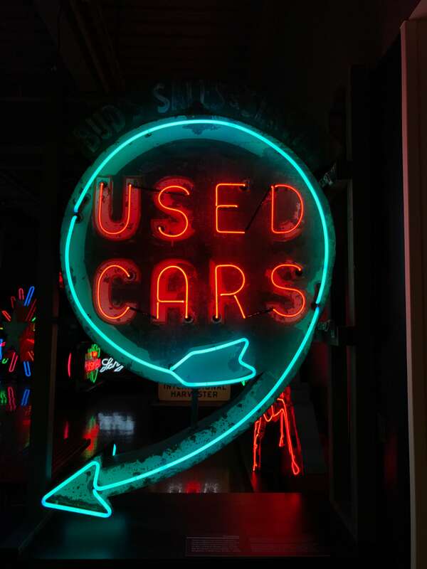 A neon exhibit at the Neville Public Museum in Green Bay, WI.