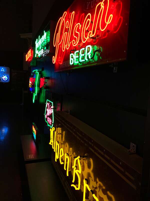 A neon exhibit at the Neville Public Museum in Green Bay, WI.