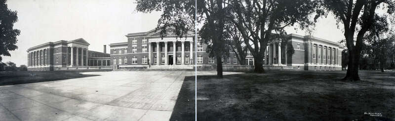 A view of the New York State Normal School, the earliest predecessor of SUNY Albany, located on Western Avenue in Albany, New York, United States
