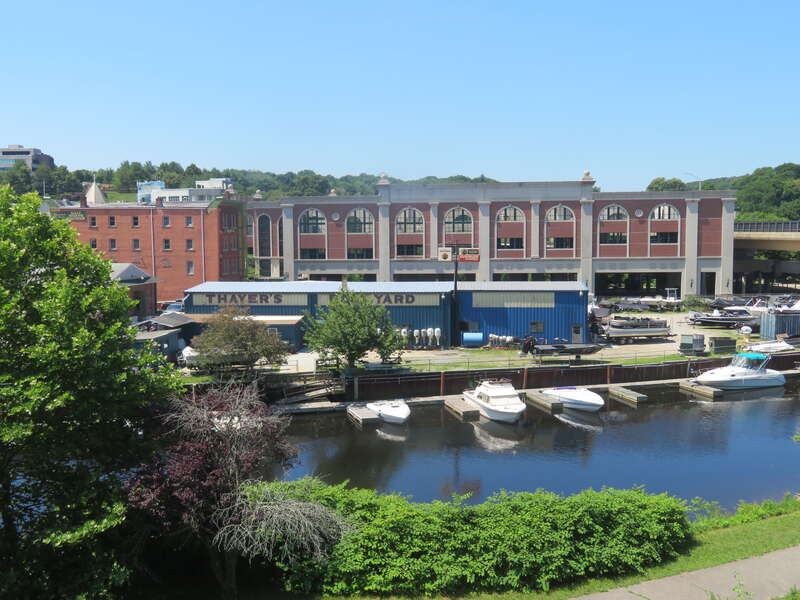 Norwich Transportation Center from Washington Street in June 2021
