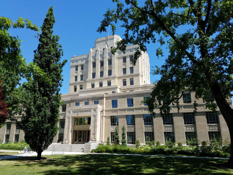 The Old Ada County Courthouse (1939) in Boise, Idaho, also known as the Capitol Annex Building, was designed by architectural firms Wayland &amp;amp; Fennel and Tourtellotte and Hummel and is part of the Boise Capitol Area District.