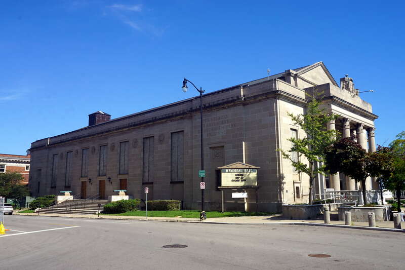 Memorial Hall in Racine, Wisconsin (United States).
