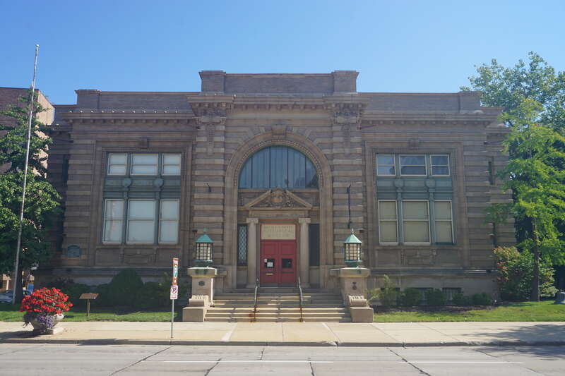 The Racine Heritage Museum (formerly the Racine Public Library) in Racine, Wisconsin (United States).