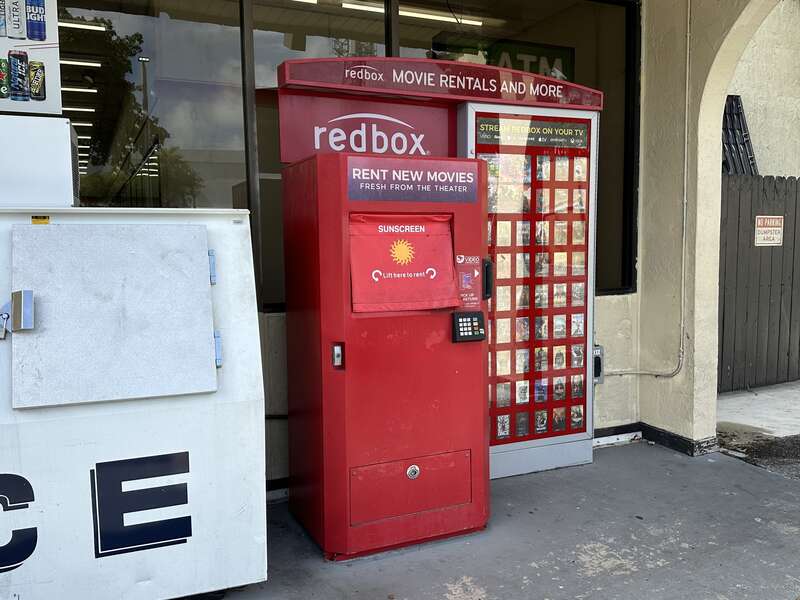Redbox in front of 7-Eleven, Miami, Florida, July 2024