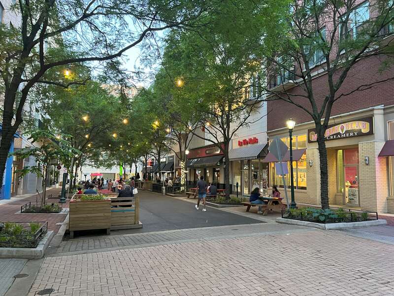Rockville Town Square closed off street