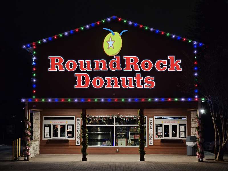 Round Rock Donuts store front as photographed on December 12, 2024
