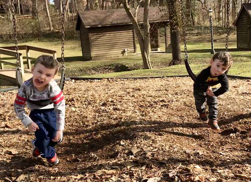 Solomon (on the left) is 4 years old
Lincoln (on the right) is 2 years old