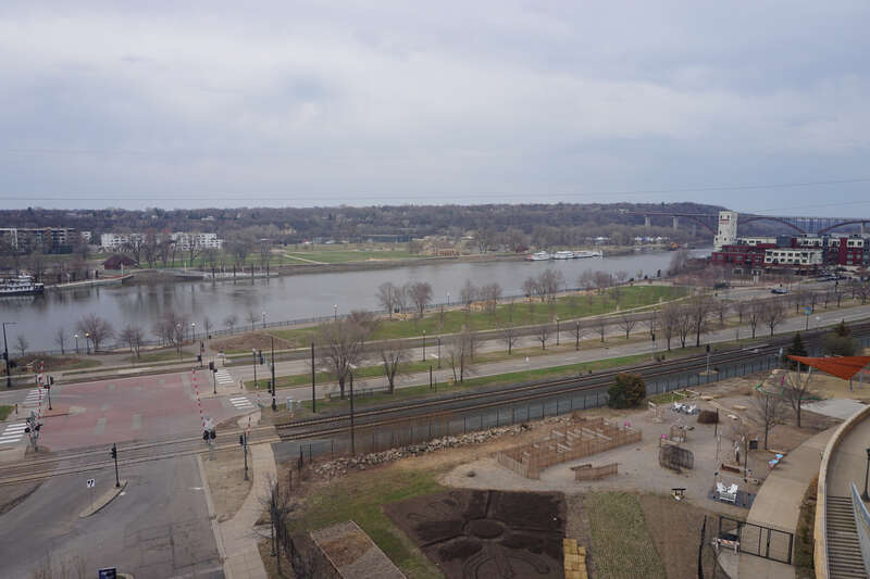 The Mississippi River in Saint Paul, Minnesota (United States).