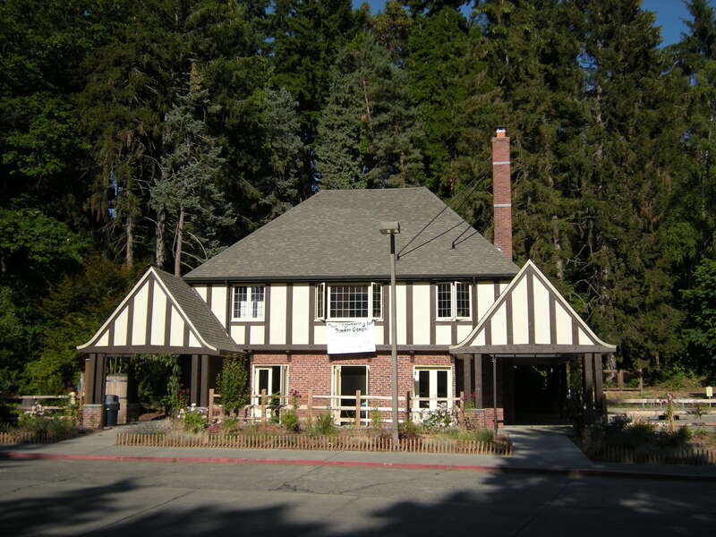 The recently restored Seward Park Inn, Seward Park, Seattle, Washington. The building has city landmark status.