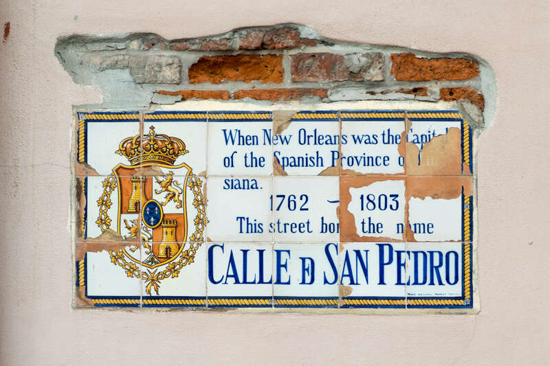 Street marker, St. Peter Street, New Orleans, Lousiana