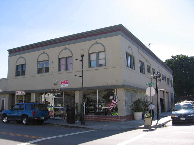 A 2 story building with retailers along Niles Boulevard in the Niles section of Fremont, California.