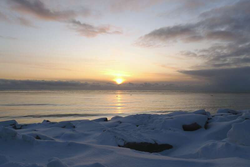 Sunset over Norton Sound, Nome