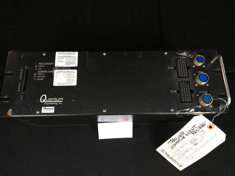 &quot;Black box&quot; from trailing locomotive #4214 after the 2016 Hoboken crash