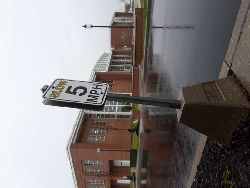 The University of Findlay in Findlay, Ohio, on a rainy afternooN.