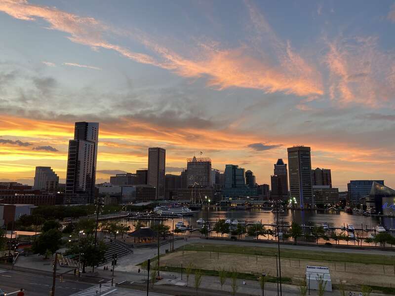 Sunset over Baltimore