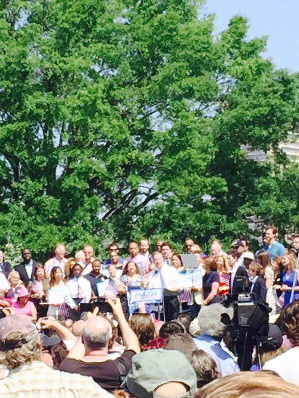 O'Malley announcing his run for President from Federal Hill Park in Baltimore