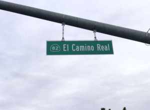 Traffic light blade for California State Route 82/El Camino Real at South Mathilda Avenue in Sunnyvale, Santa Clara County, California