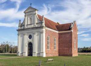 The reconstructed 1667 brick chapel at St. Mary's City, Maryland, USA
