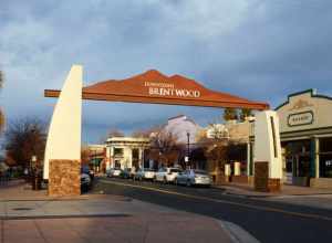 Gateway to downtown Brentwood, California.