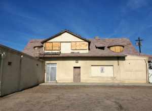 The former hotel building of the Southern Pacific Railroad station in Bakersfield in December 2021