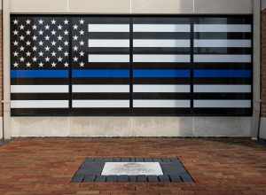 A memorial at the Grove City Municipal Safety Complex to those police officers who gave their lives in service.