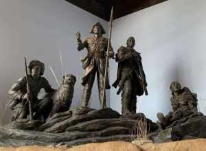 See w:York (explorer). An earlier version of this work, located at the Broadwater Overlook Park in Great Falls, Montana, omits Sacagawea.