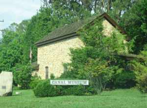 Front of the Middletown Historical Society Canal Museum, located along the Miami and Erie Canal at 1605 N. Verity Parkway in Middletown, Ohio, United States.