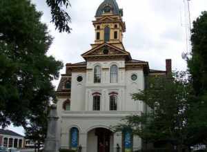 Cabarrus County Courthouse and Confederate Monument.