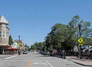 A view of Mainstreet in Parker, Colorado.