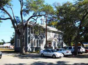 Seashore Campground School at 1410 Leggett Drive, Biloxi, Mississippi, USA.  Constructed in 1915, listed on National Register of Historic Places on 18 May 1984.