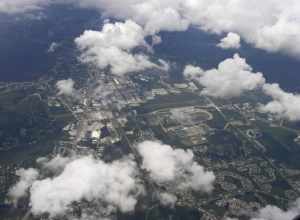 Aerial view of Oldsmar and Westchase, Florida.