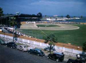 Persistent URL: http://floridamemory.com/items/show/245085Local call number: JJS0183ATitle: Baseball game at Al Lang Field in St. Petersburg, FloridaDate: ca. 1950Physical descrip: 1 transparency - col. - 4 x 5 in.Series Title: